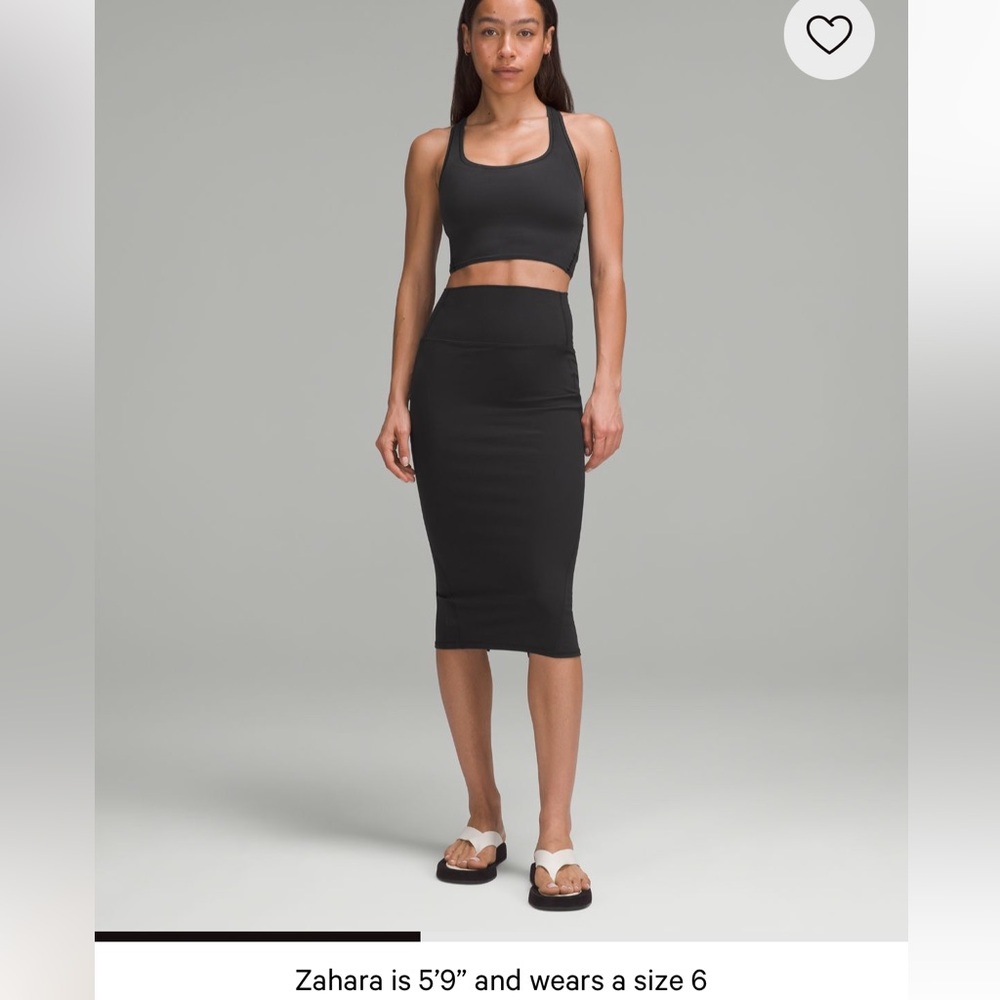 Lululemon Black Nulu Slim Fit High Rise Skirt